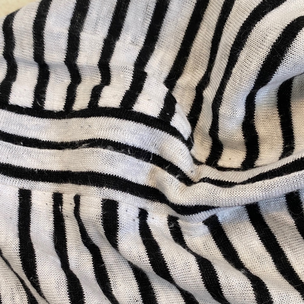 Eileen Fisher Black and White Striped Skirt - Size Medium - Picture 6 of 11